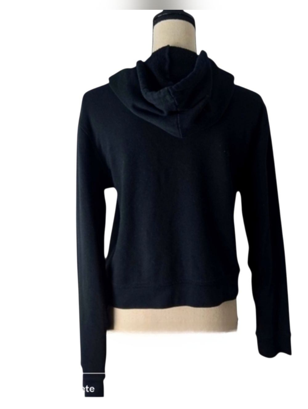 Aeropostale Black Foil Logo Print Hoodie Size Medium - Picture 4 of 8